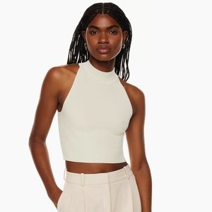 Aritzia - Babaton
Sculpt Knit Mockneck Halter Top
Ribbed halter top